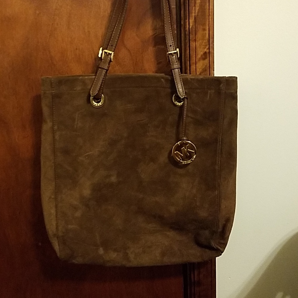 Brown suede Michael Kors purse